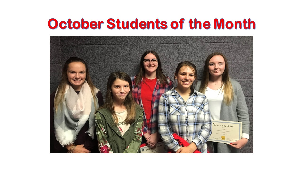 October Students of the Month