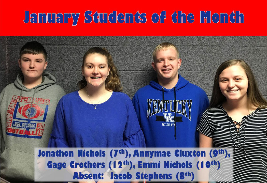 January Students of the Month