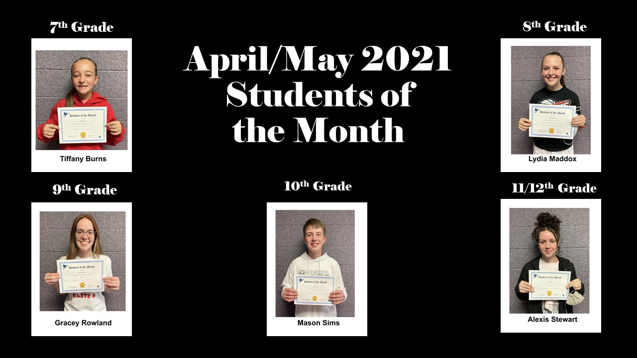 April Students of the Month
