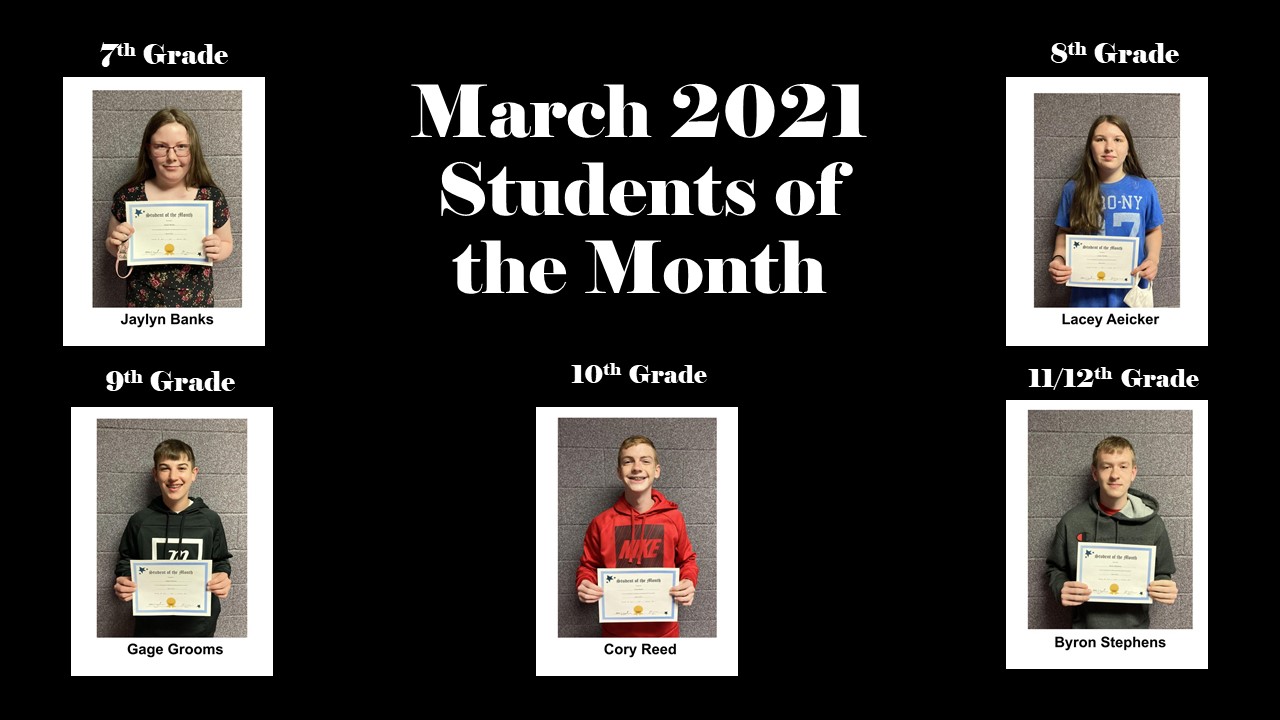 March Students of the Month
