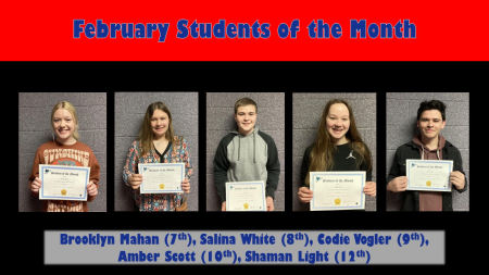 February Students of the Month
