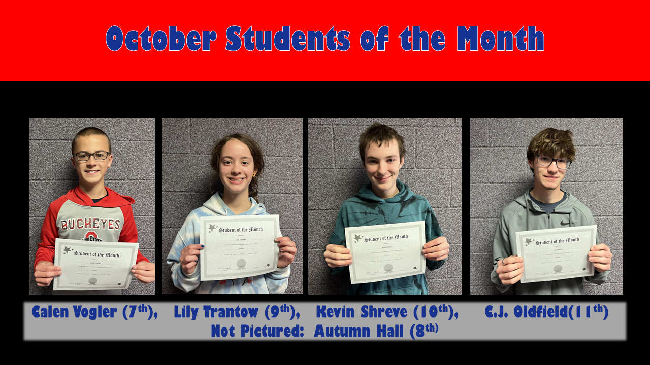 October Students of the Month