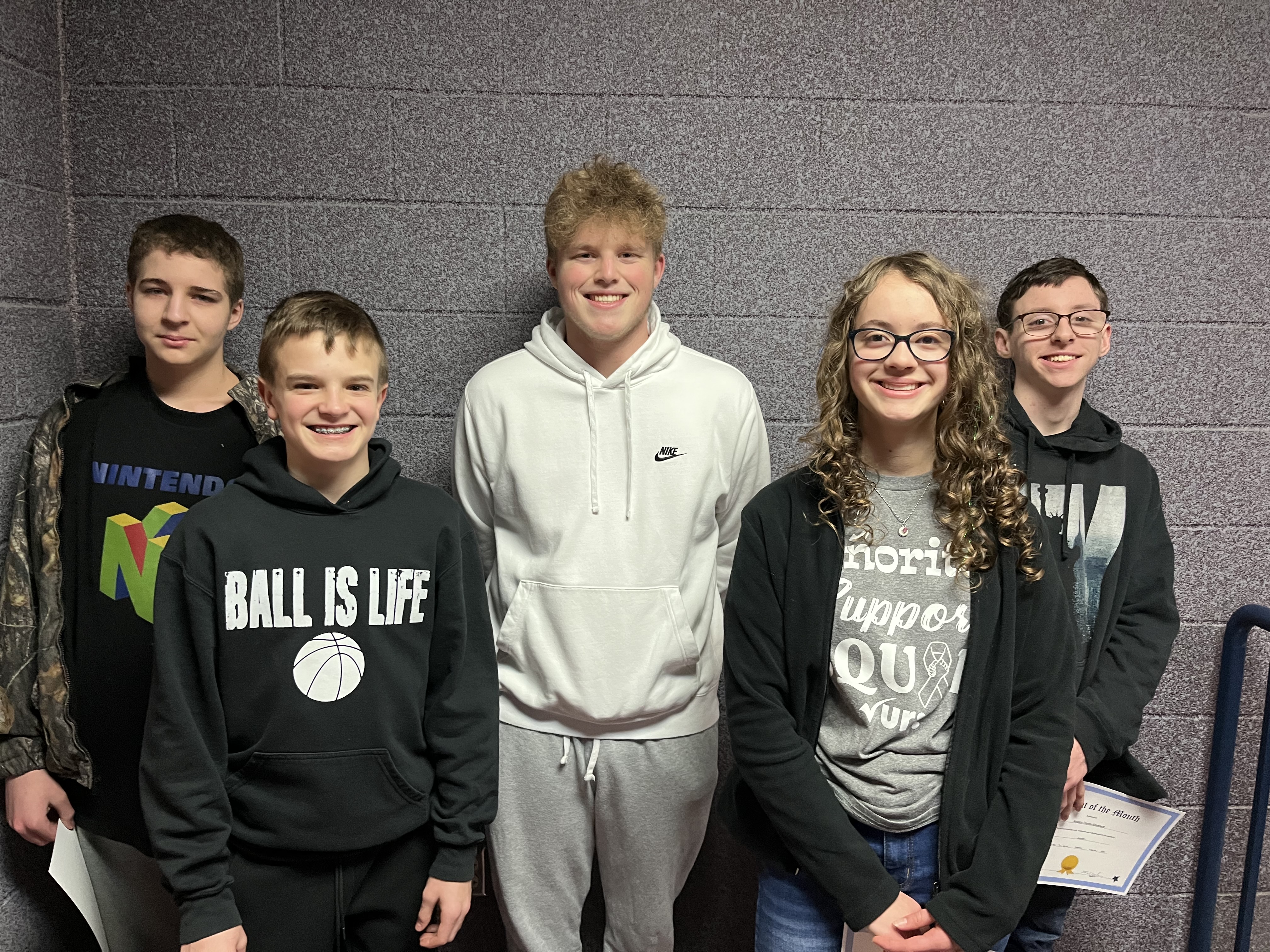 January Students of the Month