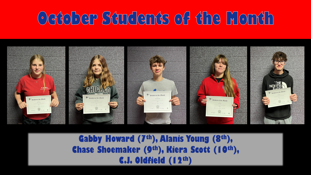 October Students of the Month