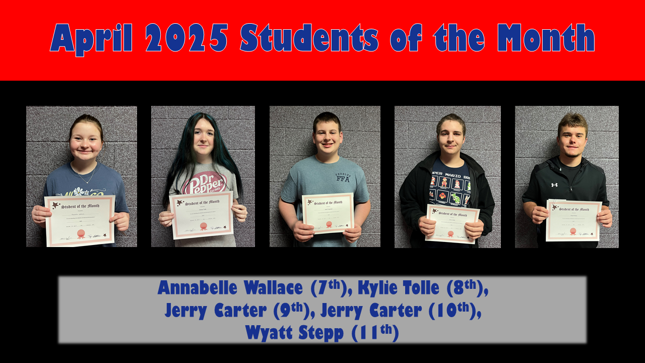 April Students of the Month