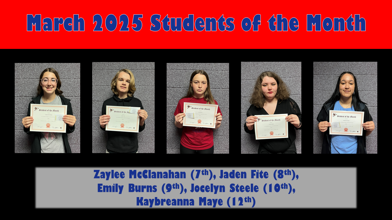 March Students of the Month